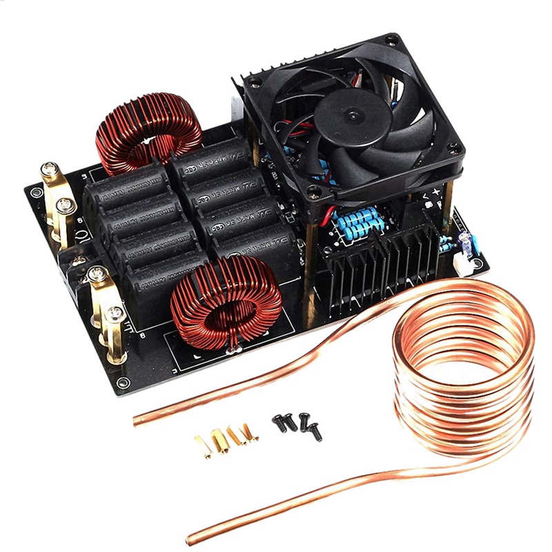 Calentador de inducción con bobina, generador de alto voltaje, alta frecuencia, bajo voltaje, 1000W, cc 12-40V 50A 1KW ZVS: Default Title