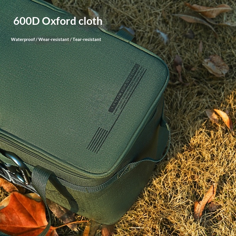 22L Camping-Aufbewahrungstasche mit großem FassungsvermöGen, 600D Oxford, wasserdicht, stoßfest, Tragetasche für Kocher, draussen-Kochgeschirr mit mehreren Fächern