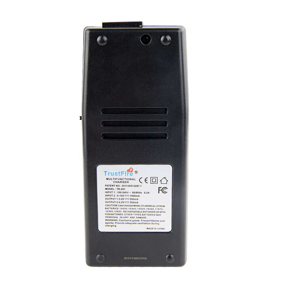 TrustFire TR-001 18650 Battery Charger Universial Charger 2 Slots for Li-ion IMR LiFePO4 10440 14500 16340 18350 18500 Batteries
