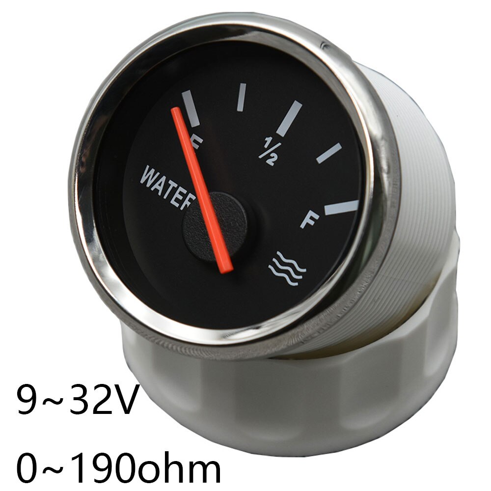 52 mm Water Level Gauge 0-190Ohm Convenience Waterproof Water Tank Level Indicator Measuring Instruments For Marine Boat