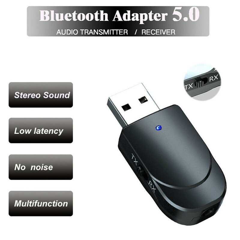 3 in 1 Bluetooth 5,0 USB o Empfänger Absender 3,5mm Jack AUX Stereo Musik kabellos Adapter für TV PC kopfhörer