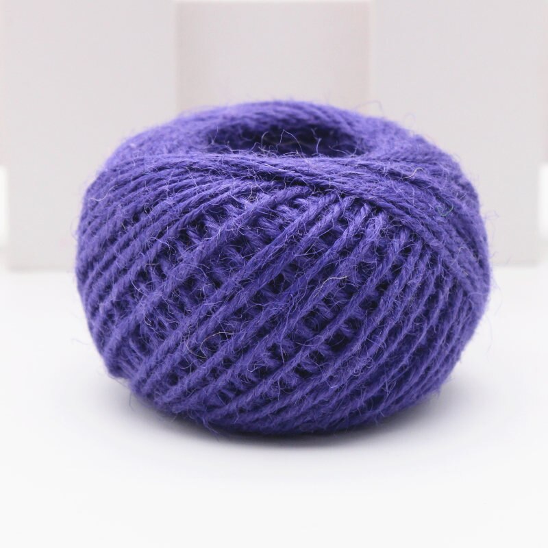 40 metriä / rulla 2mm pehmeä tekstuuri hamppuköysi narut tee itse maljakko vaatteet hattu kengät unesieppari juhla koriste materiaali köysi: K