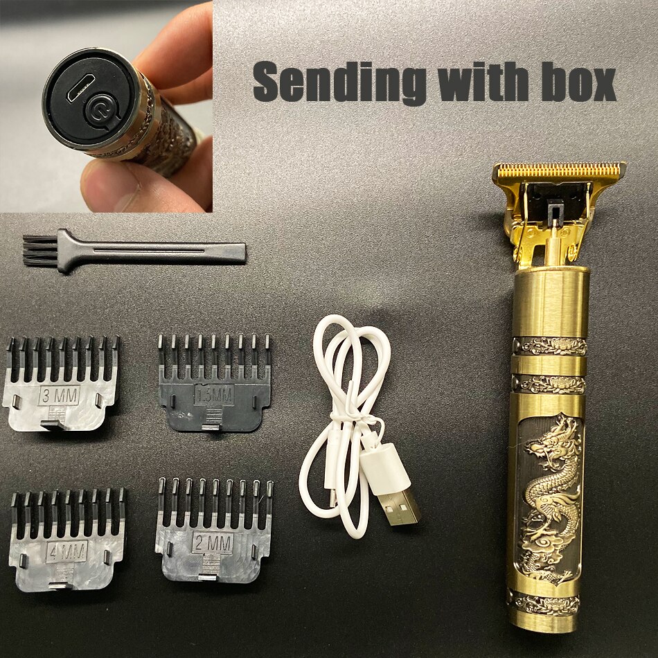 Hair Clippers Barber Haircut Sculpture Cutter Rechargeable Razor Trimmer Adjustable Cordless Edge for Men: SetD