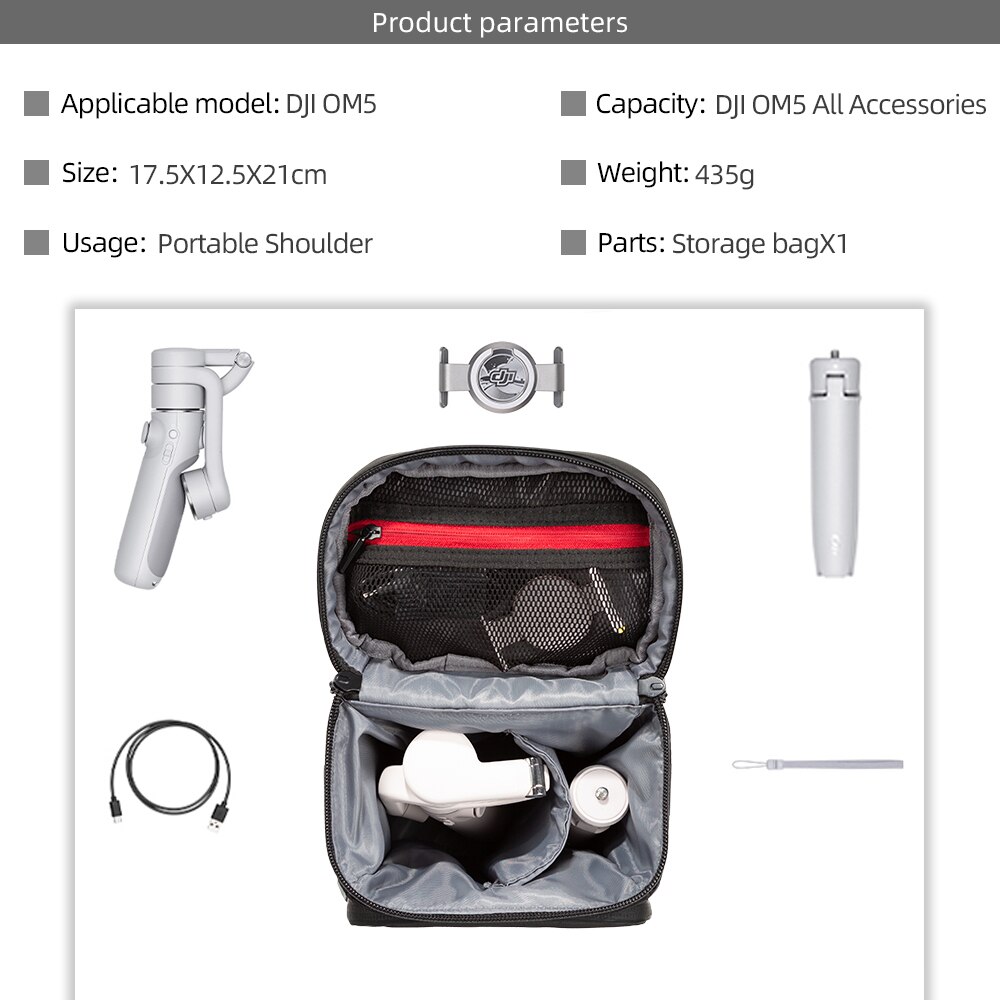 Dji OM5 Originele Draagbare Draagtas Opbergdoos Schoudertas Waterdichte Handtassen Storage Case Voor Dji OM5 Accessoires