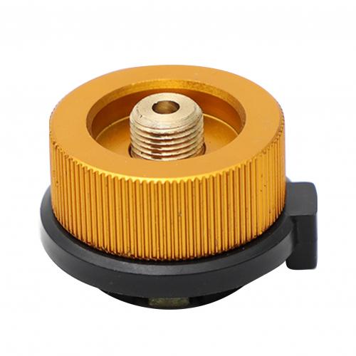 Round Self-closing Gas Converter Function Adapter Long Cylinder Air Tank Conversion Outdoor Tool: Orange