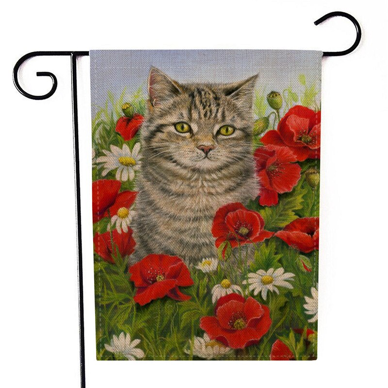 30x45cm Double Sides Garden Flags Birds Flowers Series Flax Banner Party Banner Flags DIY Festival Decoration Accessiories: 1