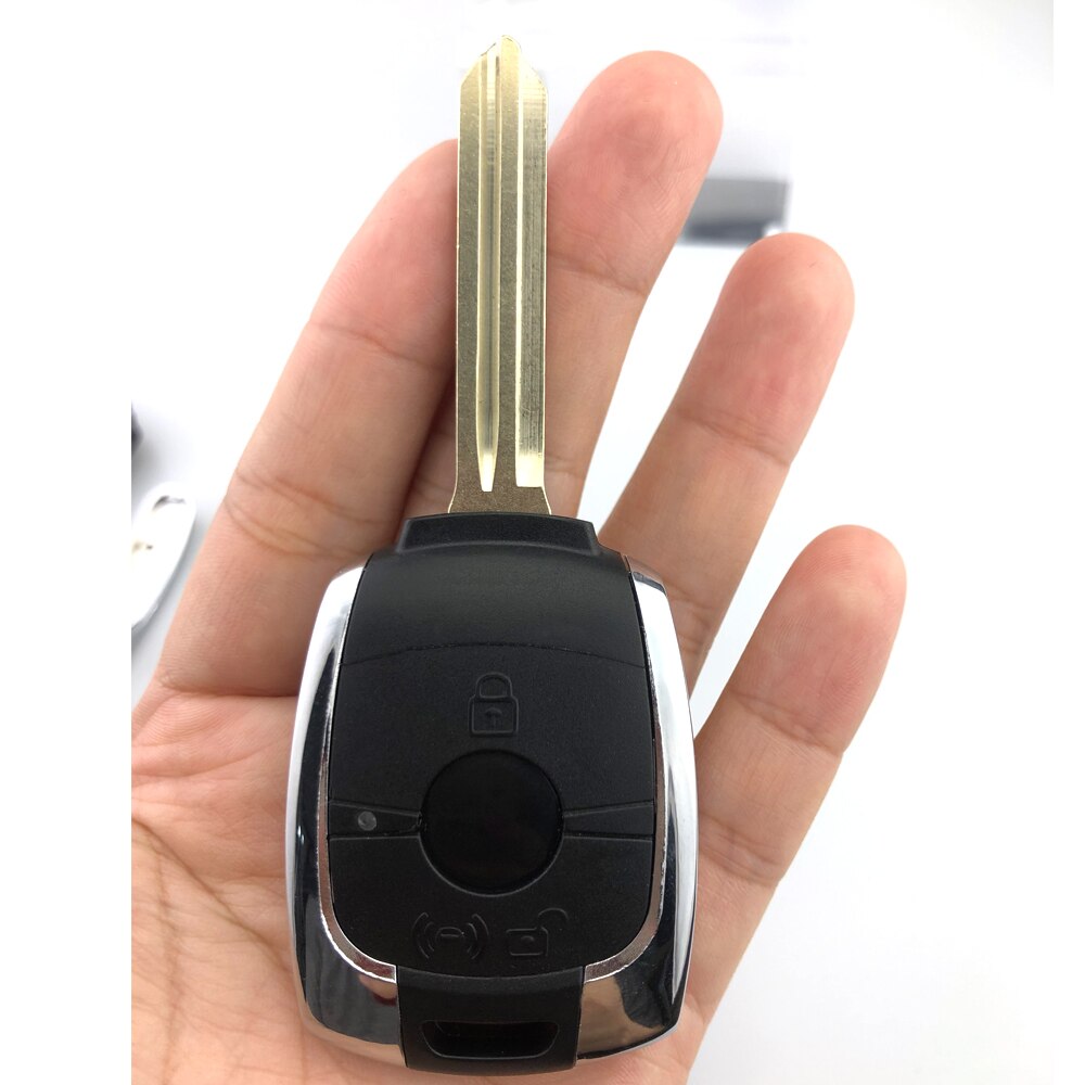 Carcasa de llave de coche para SsangYong Korando Kyron Actyon Rexton Control inteligente cubierta remota de 2 botones funda Fob hoja en blanco de repuesto