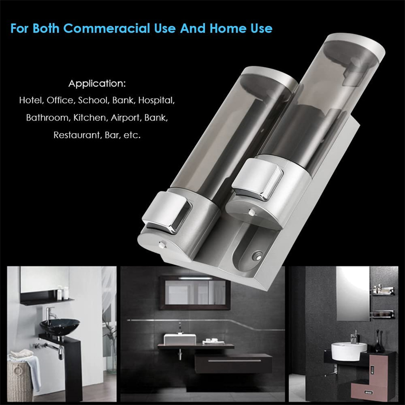 Shampoo Soap Dispenser Liquid Soap Box Wall-Mounted Chamber Bathroom Lotion Shampoo Box Shower Container for Bathroom