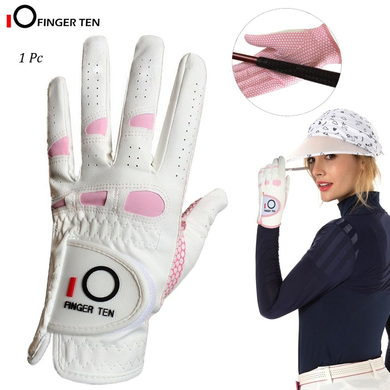 1 Pc Regen Grip Comfortabele Vrouwen Golf Handschoenen Dames Links Rechterhand Lh Rh Alle Weer Fit Maat S M L Xl