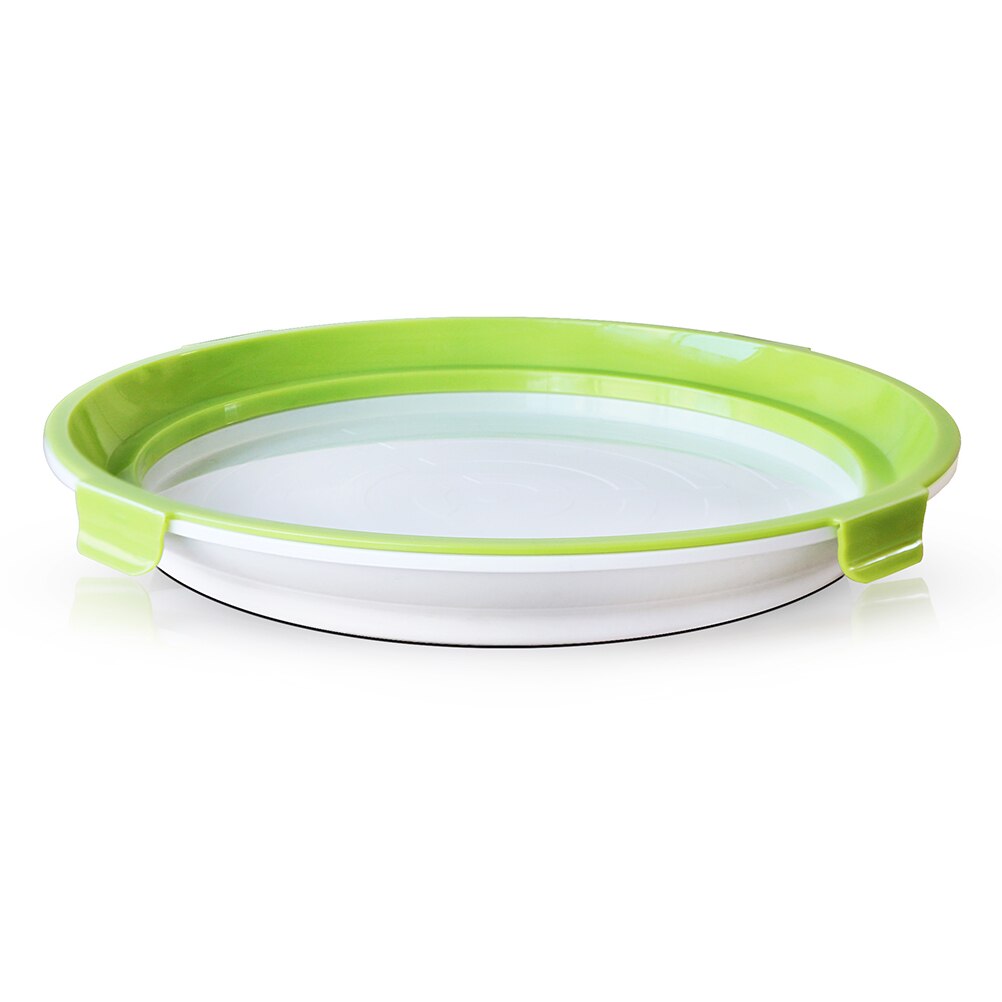 Clever Tray Innovative Food Preservation Tray Plastic Food Storage Container Set Food Fresh Storage Microwave Cover: Green