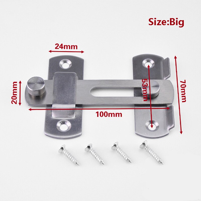 4Stck Tür Bolzen sperren Edelstahl Tür Riegel Tor Verriegelungen