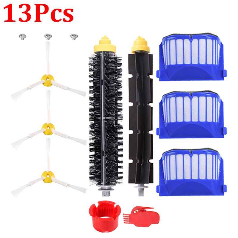 Roller Zijborstel Filter Wiel Voor Irobot Roomba 600 Series 606 610 620 630 650 660 675 676 680 690 stofzuiger Accessoires