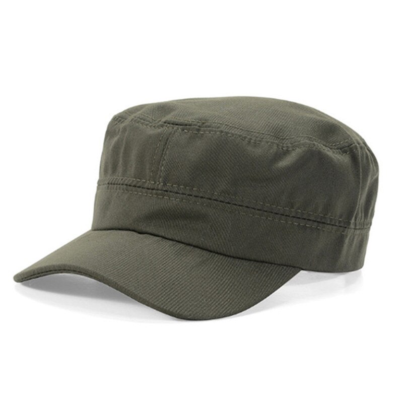 Vintage unisex hat mesh afslappet flerfarvet hat baseball afslappet kasket kuppelhat sol afslappet skyggehat: Militærgrøn