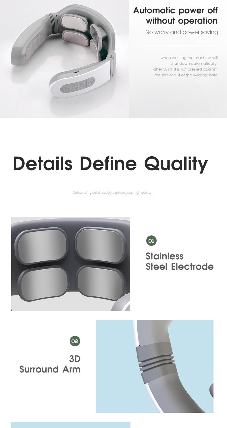 4 Head And Neck Massager, Shoulder And Neck Massager, Multifunctional Electric Compress Pulse Neck Protector, Rechargeable M