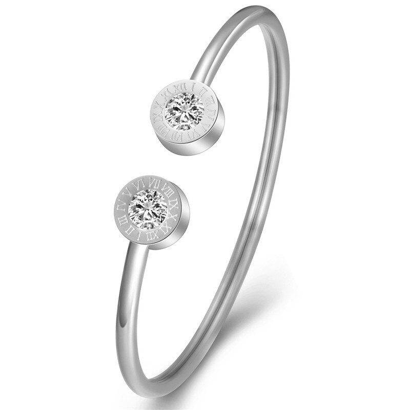 ZORCVENS 2022 Stainless Steel Bracelets Bangles 3 Color Cuff Bracelets for Women Jewelry: 83543