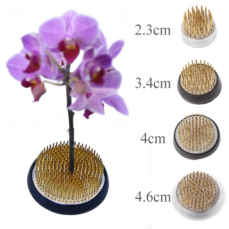 Ikebana Kenzan-Soporte redondo para Base de flores, herramientas fijas de rana, aguja fija para planta de jardín, arreglo de flores