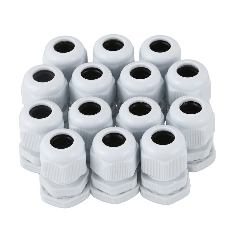 PG11 Strain Relief Cord Grip Cable Glands 14Pcs for 5-10mm Dia Cable