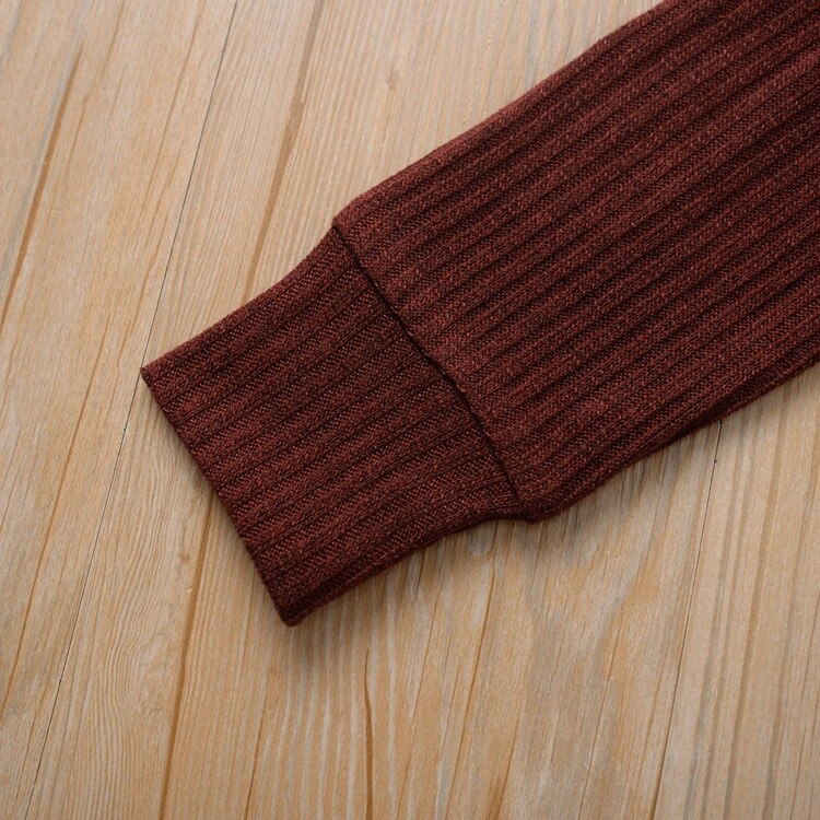 Bordeaux grå sort ensfarvet baby piger børn uld frakke efterår lange ærmer strik outwear cardigans