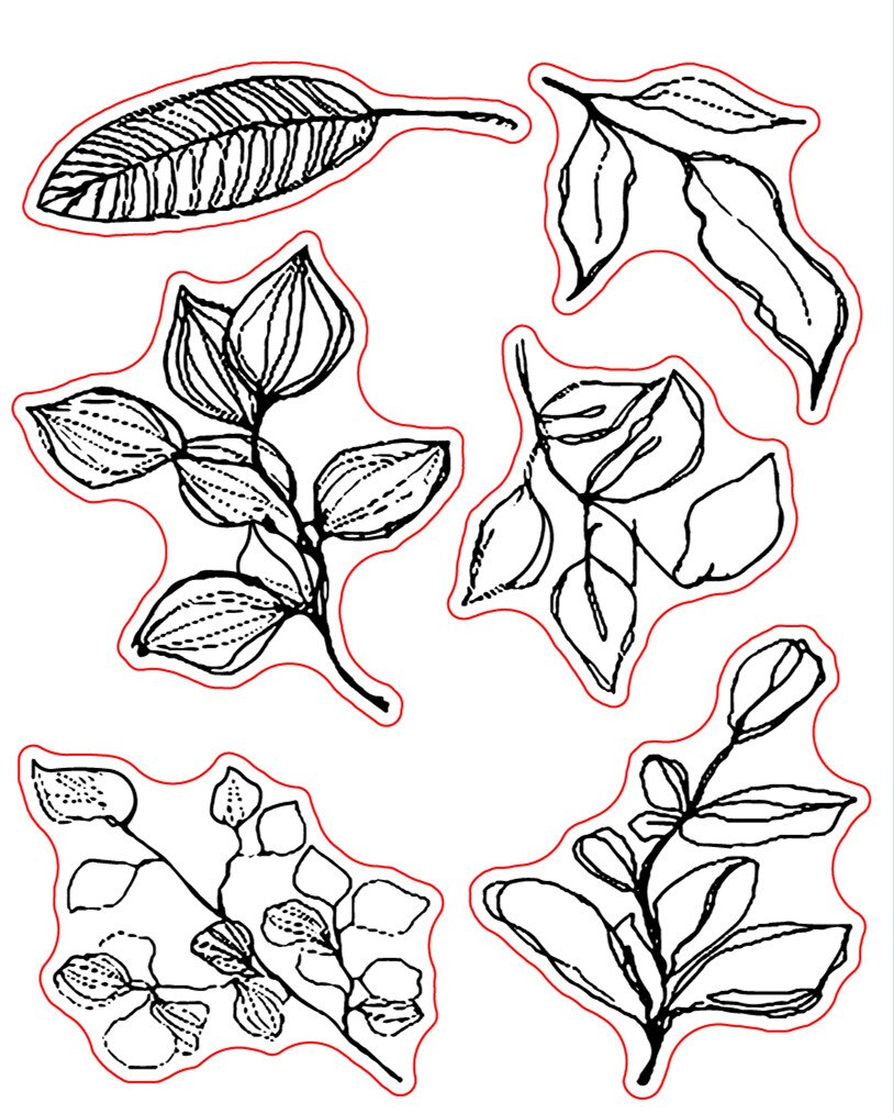 Flower stamp Clear Stamp for Scrapbooking Transparent Silicone Rubber DIY Photo Album Decor 219: plum