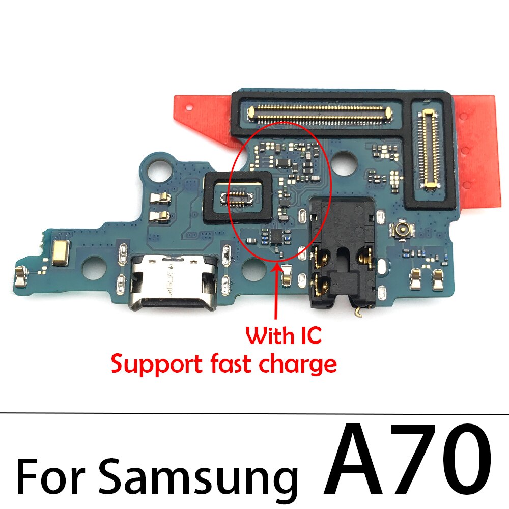 Oryginalny ładowania Port USB ładowarka płyta dokująca Flex dla Samsung Galaxy A10 A105FN A12 A21 A20 A30 A40 A50 A70 A10S A30S A50S A71: A70 Original With IC