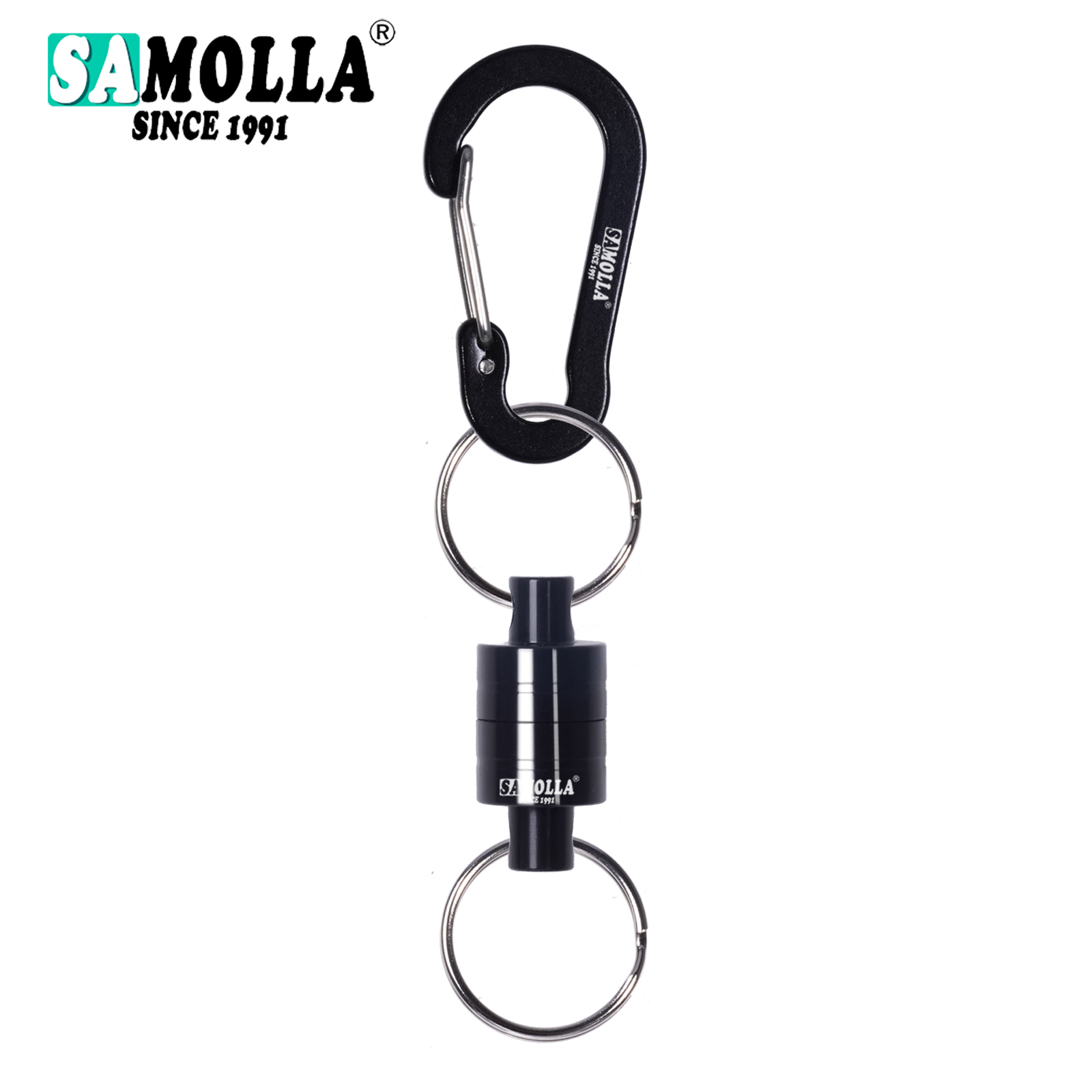 Magnetische Netz Freisetzung Halfter Mit Spiral- Schlüsselband Fliegen Angeln Werkzeuge Starke Magnet Karabiner Schnelle Schnalle Anti Seil Zubehör: Schwarz