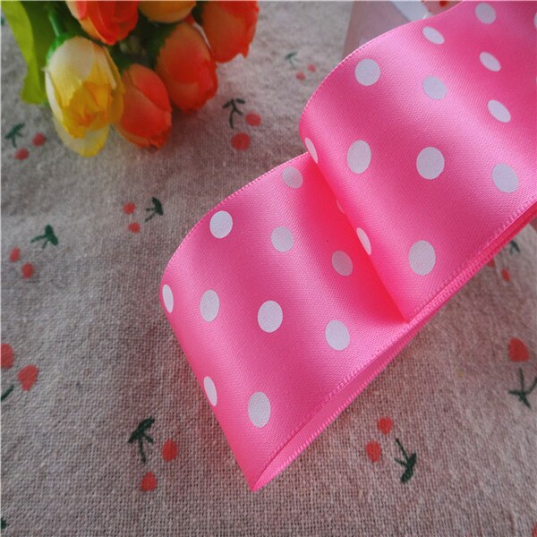 1-1/2 "38mm 5 Yards Stippen Gedrukt Satijn Lint Cadeau Verpakking DIY 100% Polyester Handgemaakte Materialen YM18010113: 156