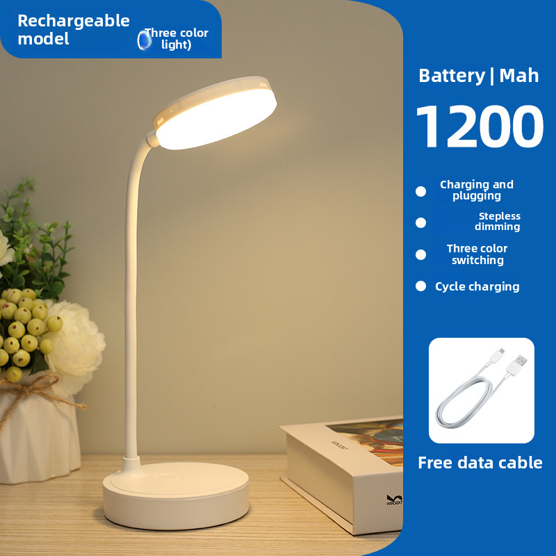 Confezione da 2 lampade da scrivania a LED, lampada da tavolo portatile con USB, 3 luminosità, protezione per gli occhi, controllo touch per camera da letto o ufficio: Beige