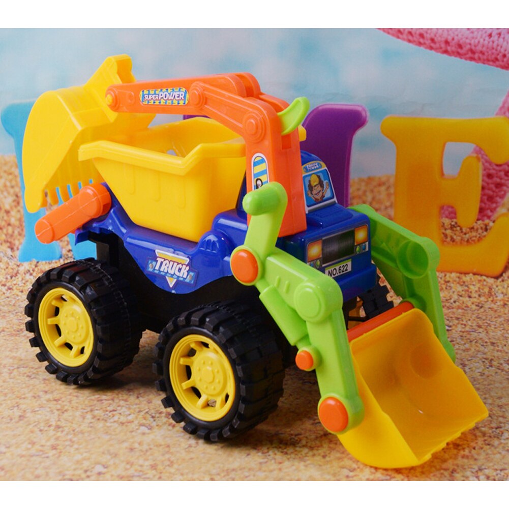 Vehículos coche de playa de arena de ingeniería camión excavadora rastreador juguetes inertia simulación excavadora jugar vertedero para niños gran