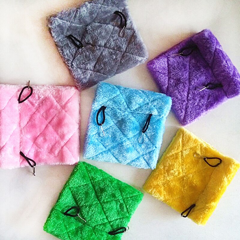 Jednokolorowe pluszowe ptaki wiszące jaskinia miękkie zimowe ciepłe klatka dla papugi hamak dla zwierzęcia domowego szczęśliwy szałjak zabawki ogrodowe materiały dekoracyjne