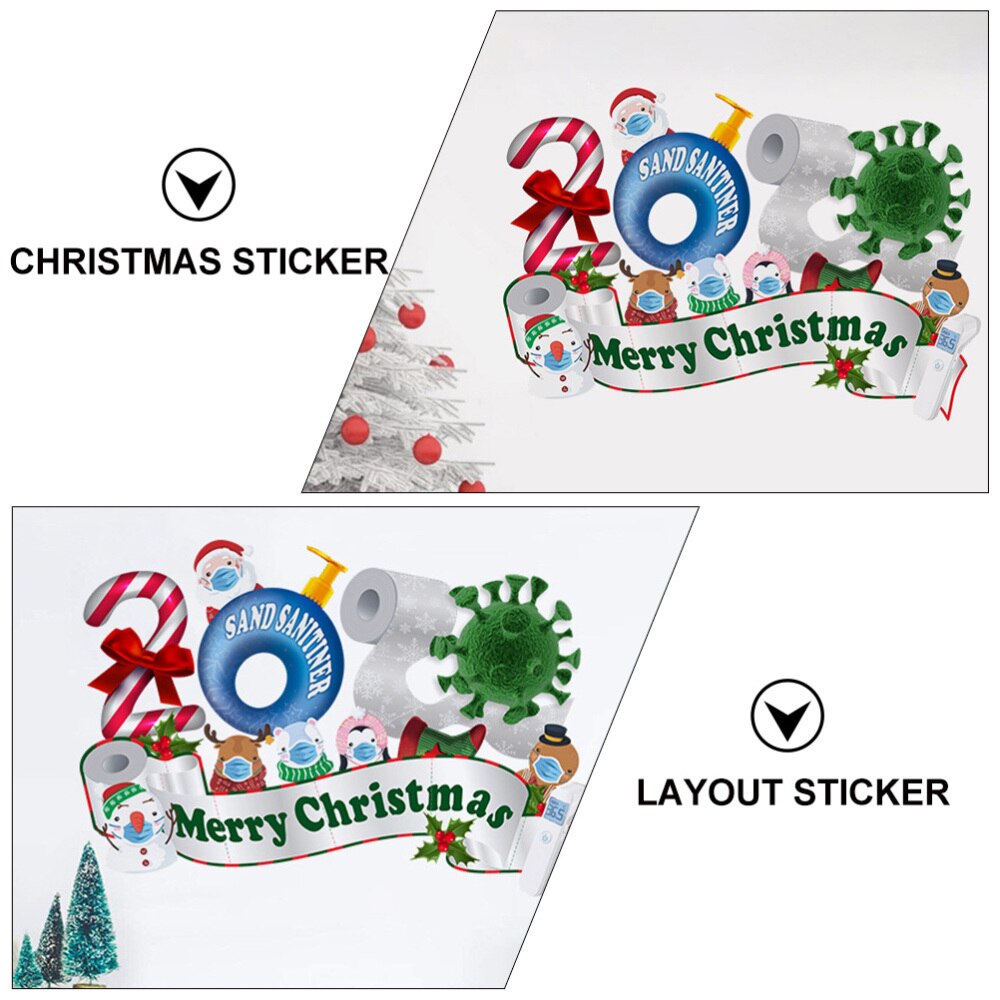 1pc kerst etalage stickers raamstickers decoratie sticker voor decoratie feest