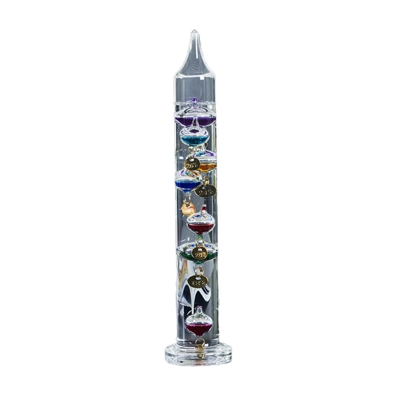 Multi-Colored Spheres Galileo Thermometer Office Living Room Swing Ball Physics Temperature Gauge Home Table Decoration