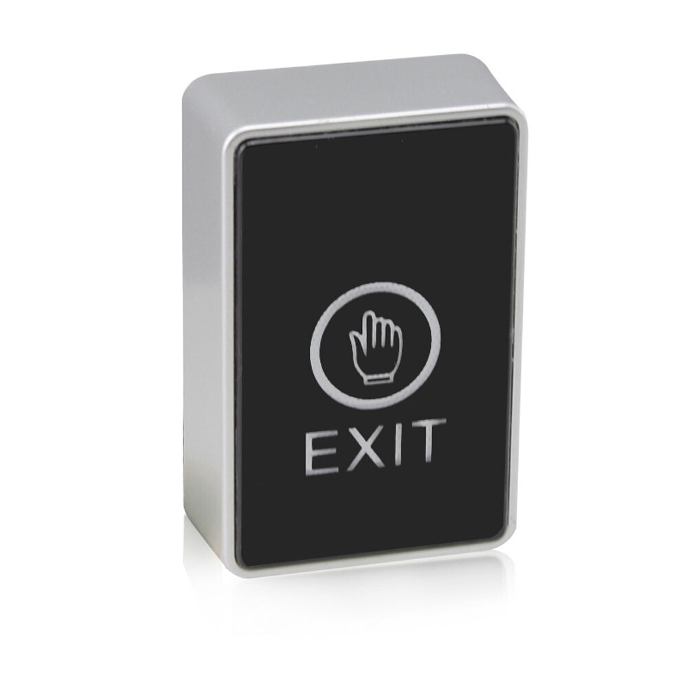 Backlight Push Touch Exit Button Infrared Contactless Door Release Switch for Access Control System With LED Indicator: black C1