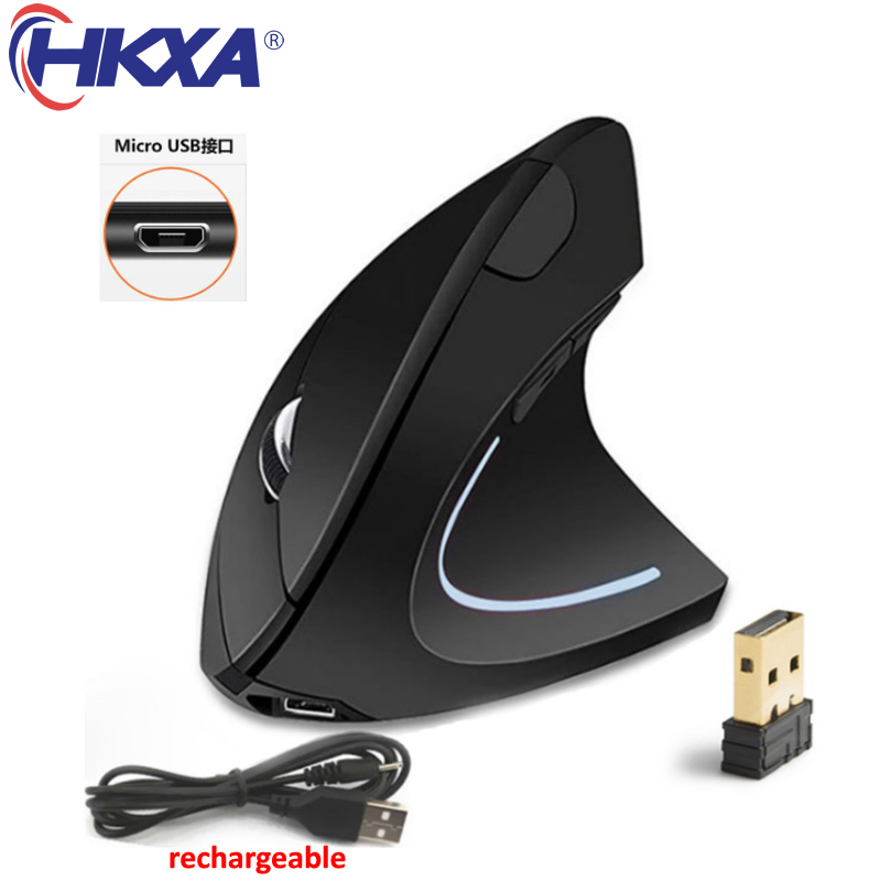 Vertical Ergonomic Gaming Mouse Wireless Rechargeable Gamer Mause Kit Optical 2.4G Mouse Computer PC Laptop Desktop USB Mice