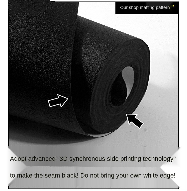 Silk black matte ceiling wallpaper pure black personality simple clothing store full shop decoration retro wallpaper: B