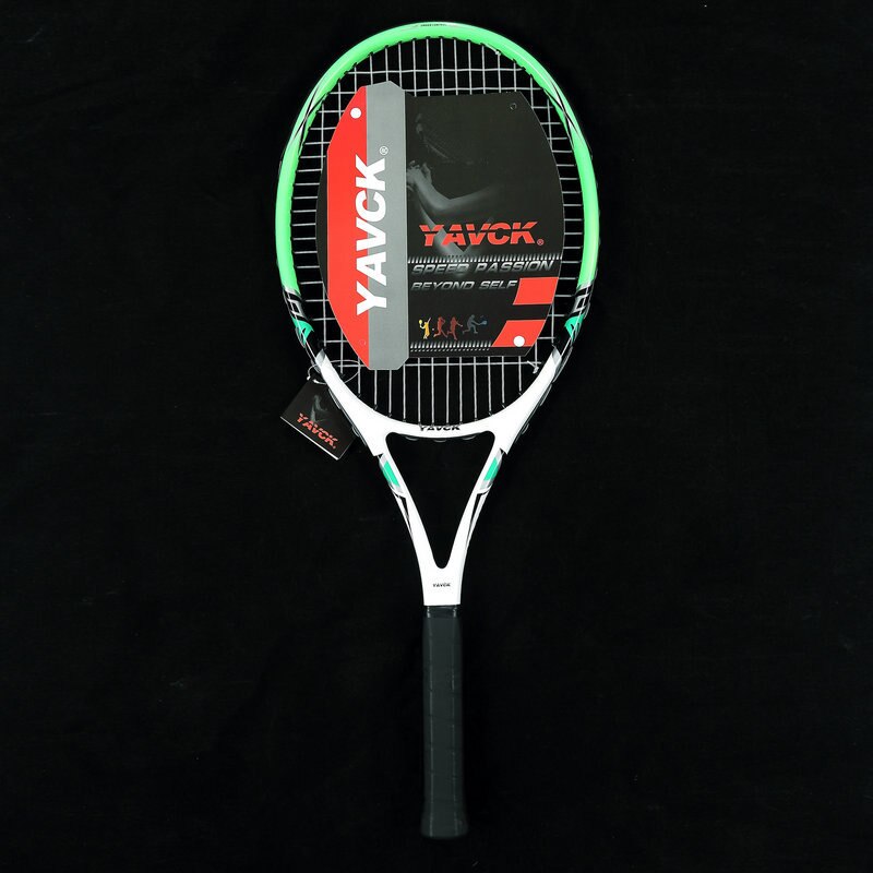 Ultra Light Aluminum Alloy Carbon Tennis Racket For Adult Training Racquets String Bag Men Women Padel: Green