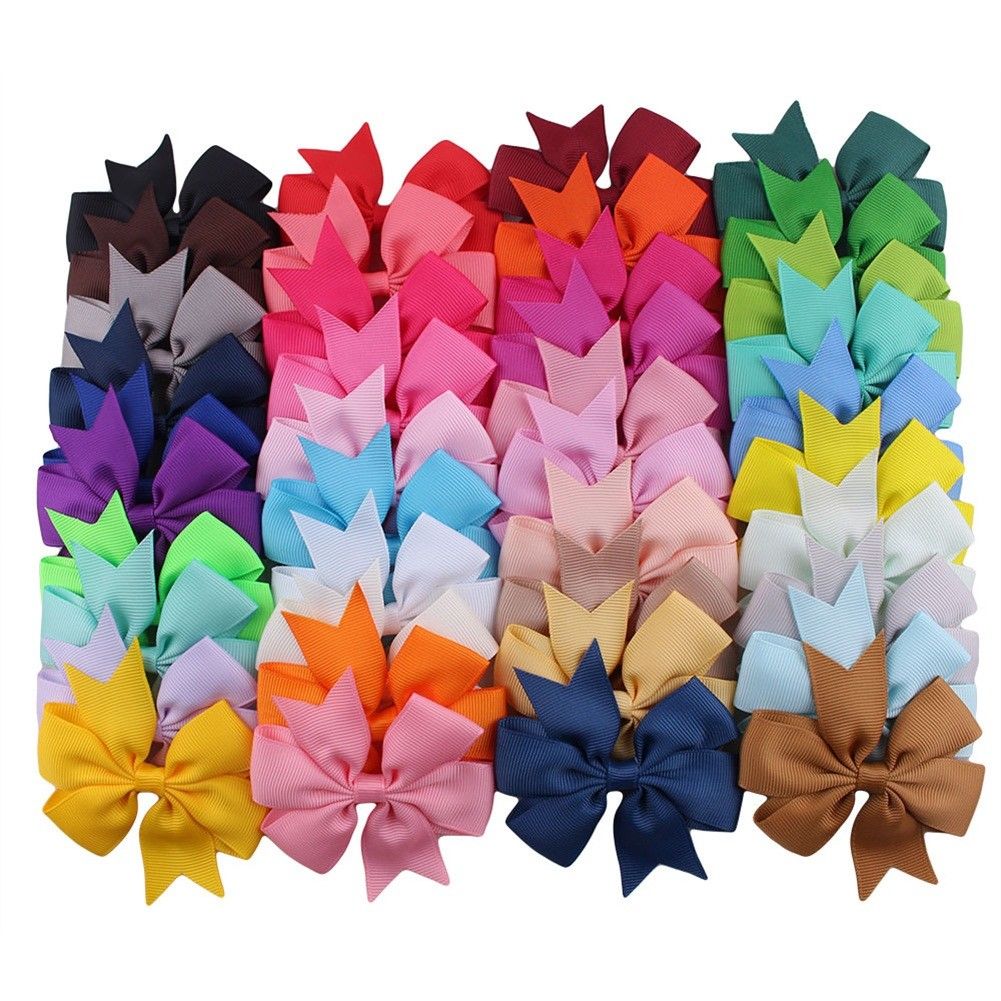 Moda por atacado da criança do bebê criança menina grandes arcos de cabelo lantejoulas jacaré clipes headwear 20/40 pçs: B Style 40pcs