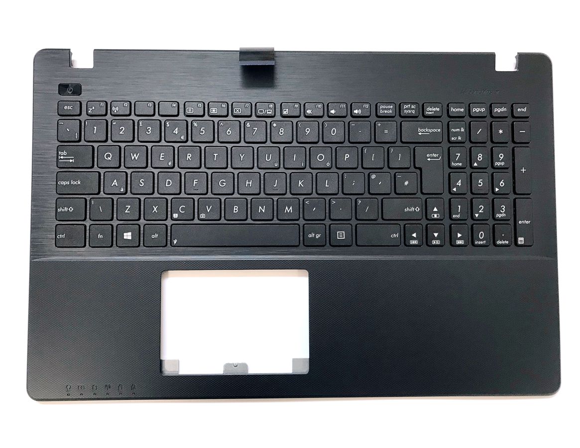 teclado auténtico del Reino Unido para Asus R510J R510JD R510JK R510JX Topcase con reposamanos negro