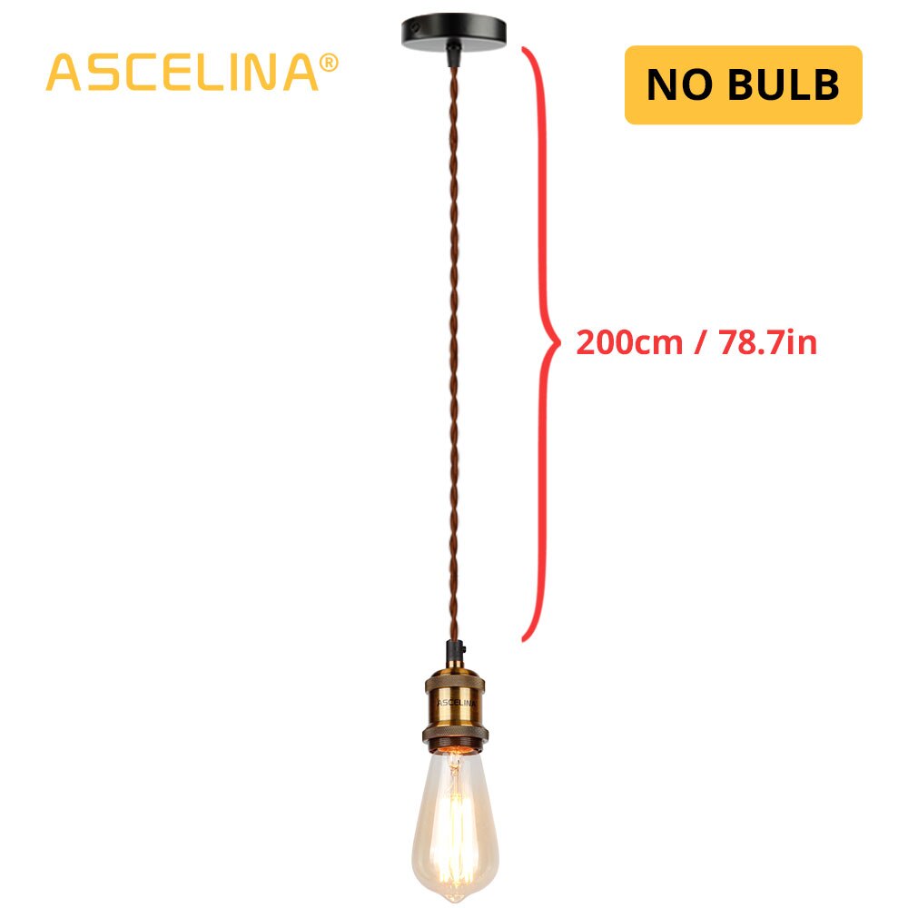 Industrial Pendant Light, Edison Pendant Lighting, Vintage Pendant Light, Metal Handing Lamp, Iron Pendant Light Fixture, Bronze: Brown