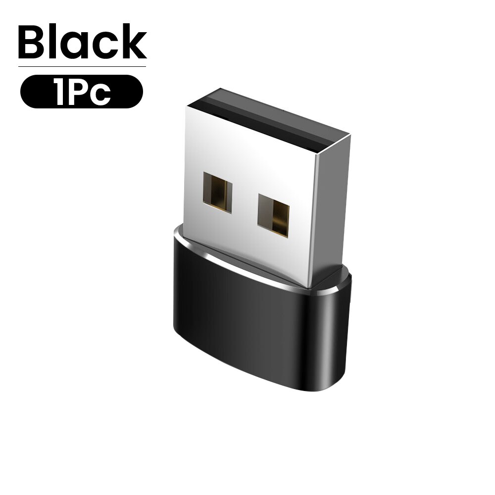 Robotsky USB Stecker auf USB Typ C Weibliche OTG Adapter Konverter Typ-c Kabel Adapter Für Nexus 5x6p Oneplus 3 2 USB-C Daten Ladegerät: 1PC BLACK