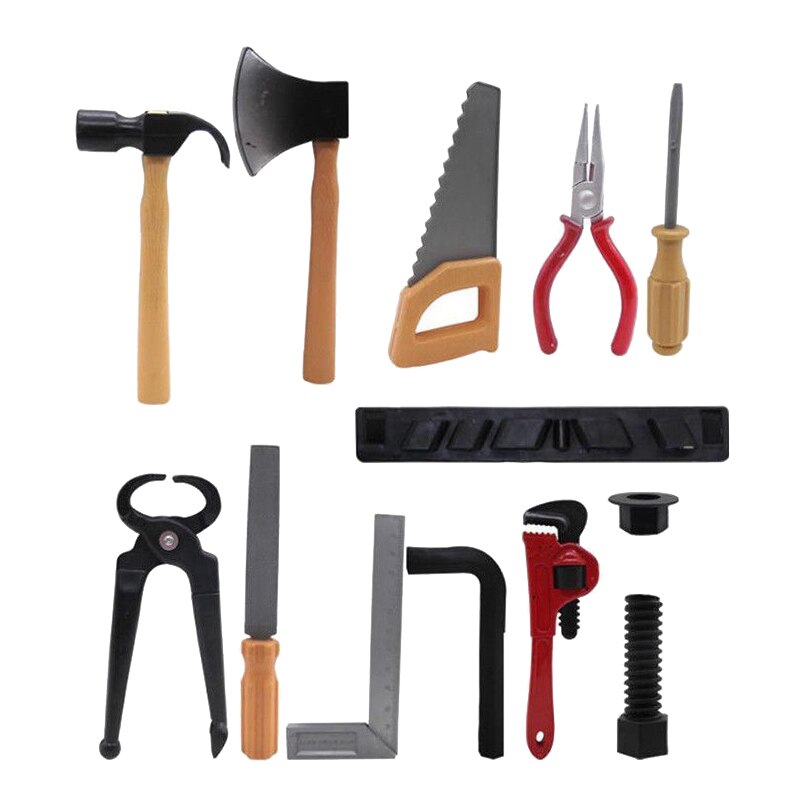 14 stks Plastic Hamer/Schroevendraaier/Wrench Reparatie Gereedschap Speelgoed Set Voor Kids Kinderen