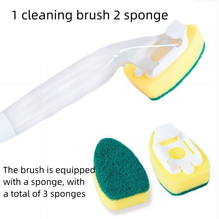 6/8/12 Stuks Dishwand Schotel Borstel Vervanging Hoofd Aanrecht Spons Handvat Borstel Schotel Scrubber Schoon tool Voor Vaatwas: Bruin