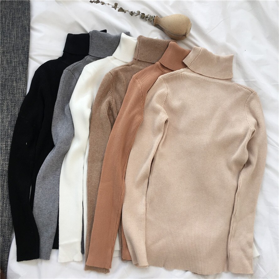 Women Sweaters Autumn Winter Tops Korean Slim Women Pullover Knitted Sweater Jumper Soft Warm Pull Femme