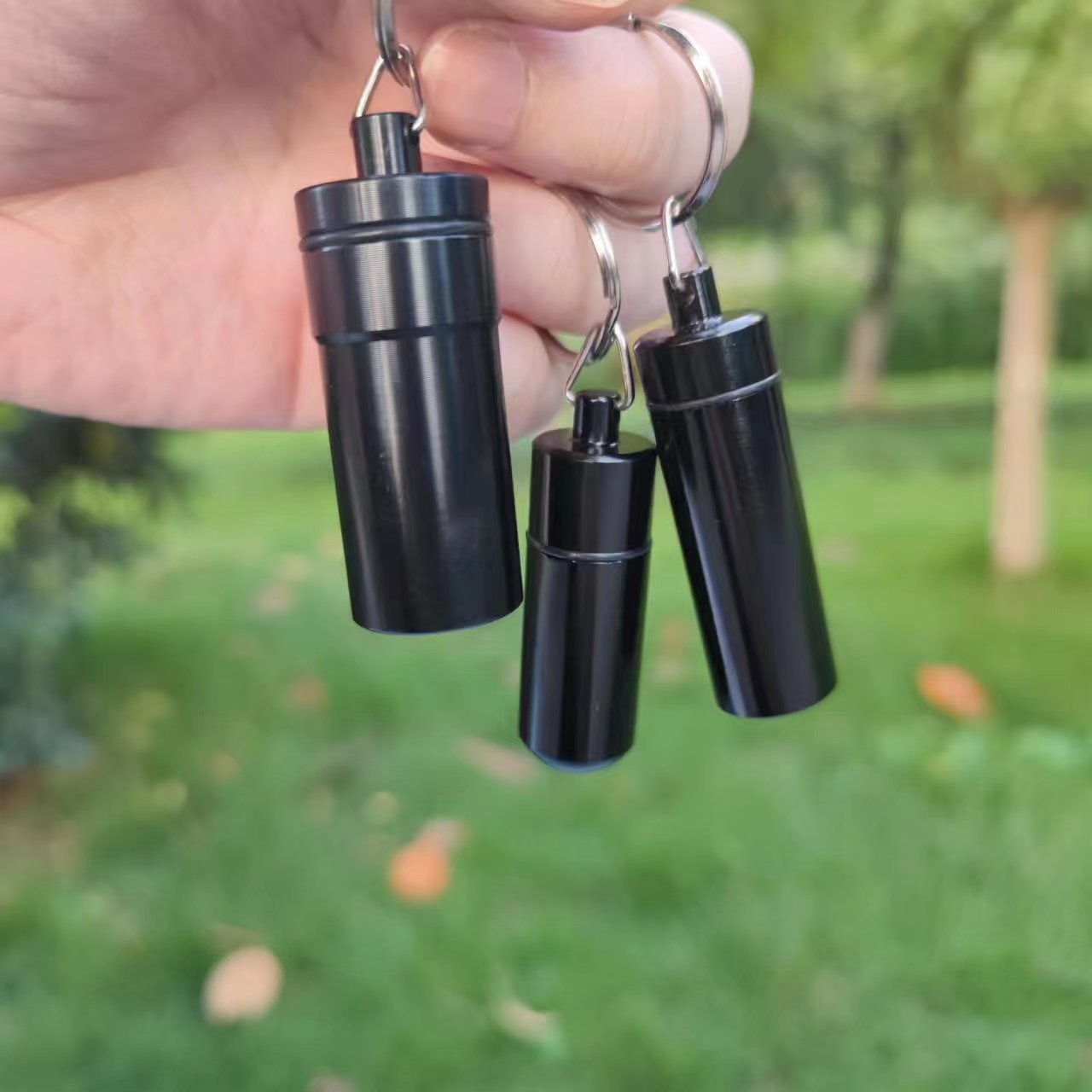 3 pcs color metal bottle (with retractable spoon) storage container Metal bottle in multiple colors