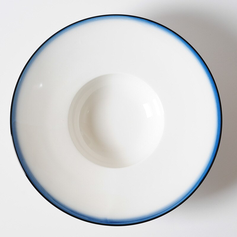 Straw Hat Plate Thick Soup Plate Bowl Western Restaurant Fruit Salad Soup Plate Deep Plate Flying Saucer Plate Straw Hat Bowl: E / 27.6x27.6x6.6cm