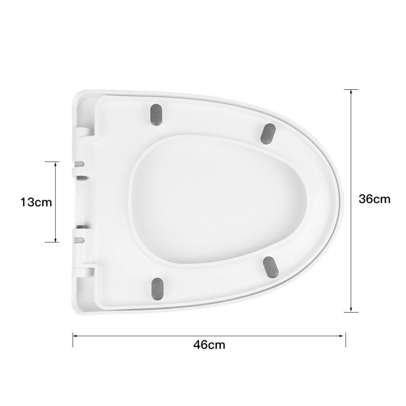 Toilet Seat Quiet Comfortably Soft Closing Function With Protective Cover Easy To Clean Suitable For V-shaped Toilets HWC