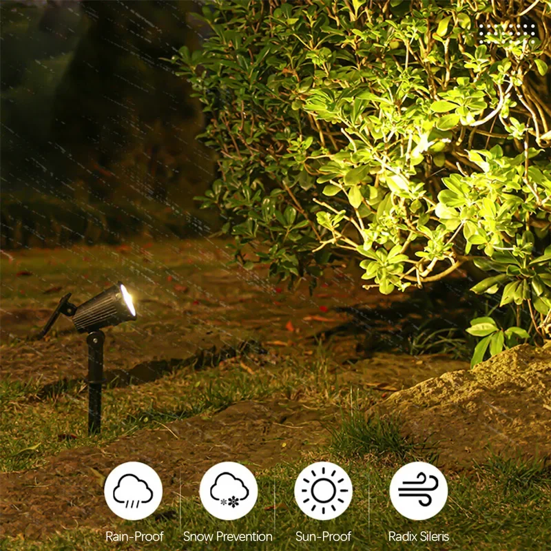 9-LED-zonne-spots buiten IP65 waterdichte helderheid verstelbare spotlicht tuin achtertuin oprit patio decorlamp