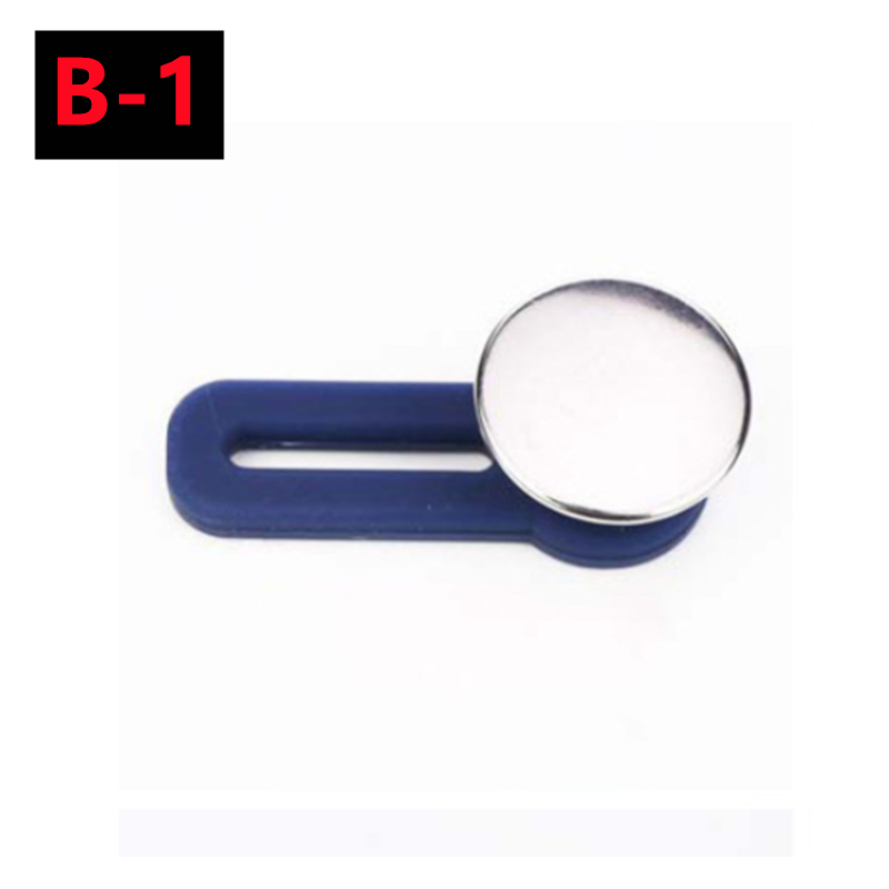 Extensor de botón de Metal para pantalones vaqueros, costura gratis, extensores de cintura retráctiles ajustables, expansor de cintura con botón, 10/5/1 ud.: 4 # / Níquel negro