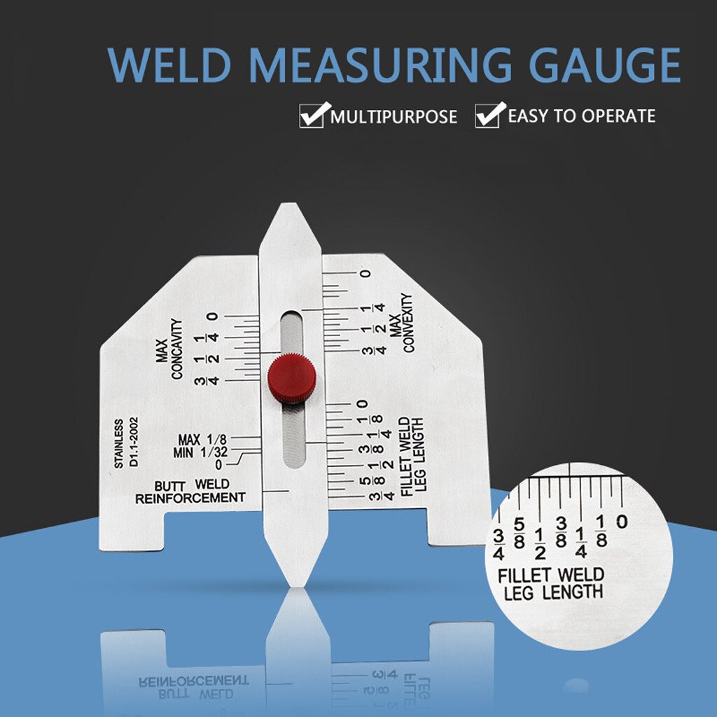 Portable Practical Weld Measuring Gauge Weld Stainless steel welding seam inspection ruler welding size measuring instrument#30