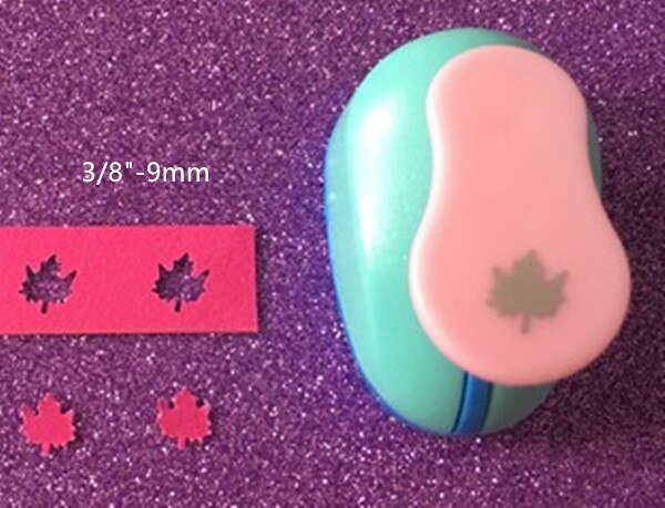 (3/8",5/8",1",1.5",2",3") Maple shaped craft punch leaf paper cutter eva foam scrapbooking leaves hole puncher: 1pc 9MM
