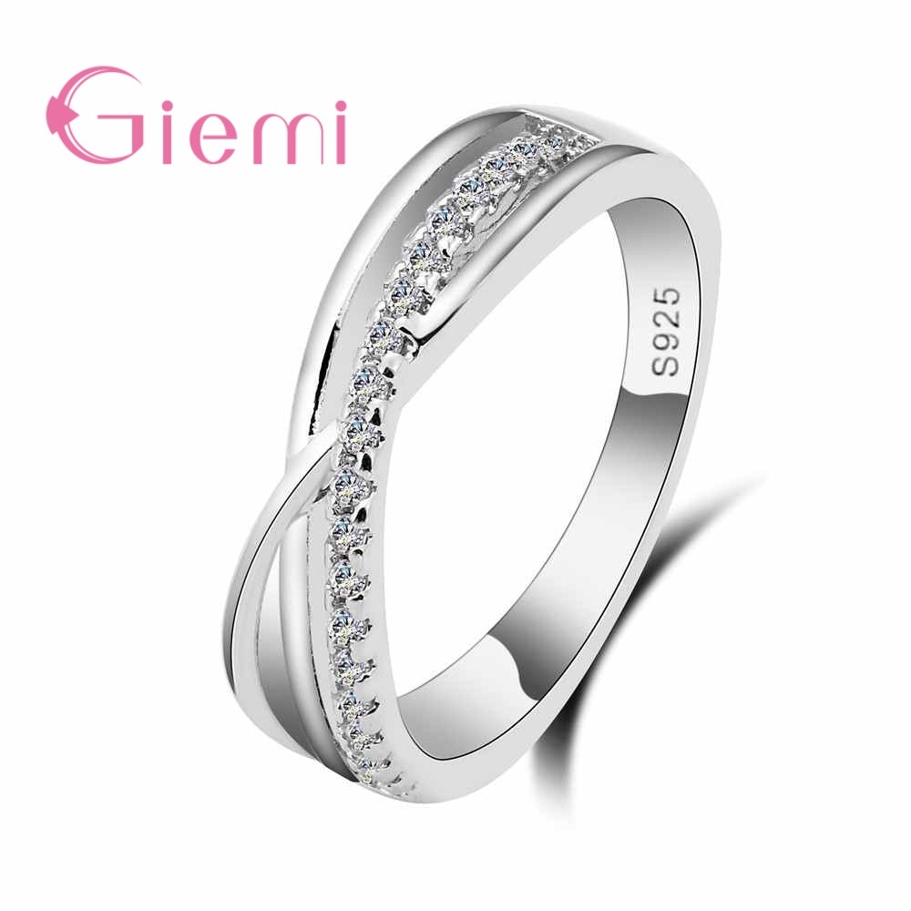 Zirconia Ringen Voor Vrouwen Gevuld Crystal Type Trendy Mode 925 Sterling Zilveren Ringen Sieraden Bijouterie